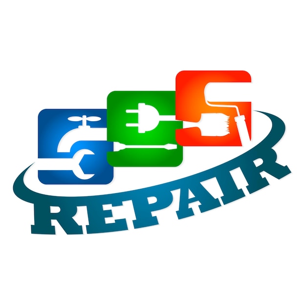 修理およびサービス配管電気技師塗装記号