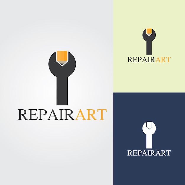 Vector repair art logo