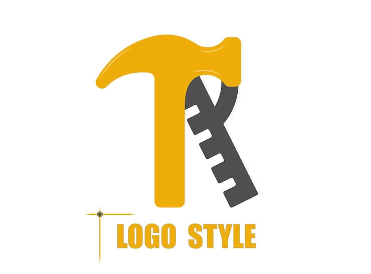 Vector repair construction architect carpenter interior designer furniture industries r lette logo.