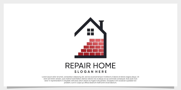 Repair Home logo design simple concept Premium Vector Part 4