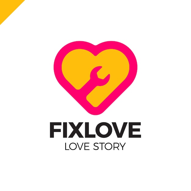 Repair love logo design element