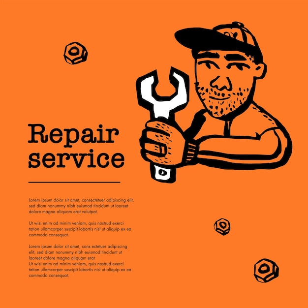 Vector repair services concept