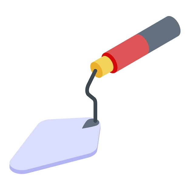 Vector repair trowel icon isometric of repair trowel vector icon for web design isolated on white background