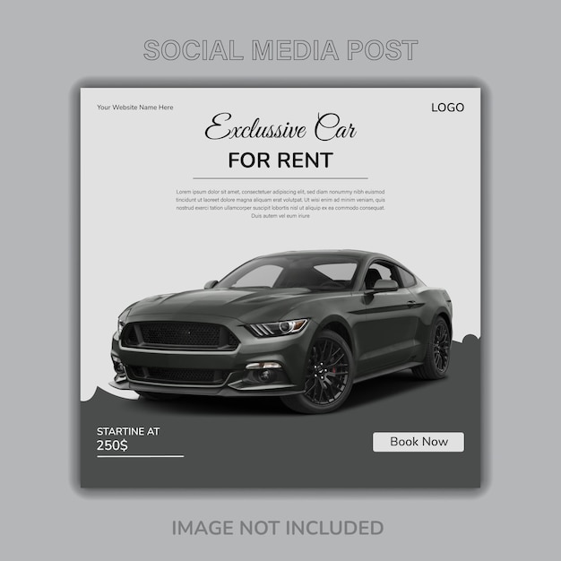 Vector repair your car social media banner ad instagram post template