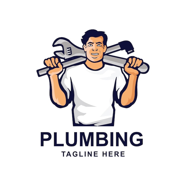 Repairman Plumbing logo template Easy to customize