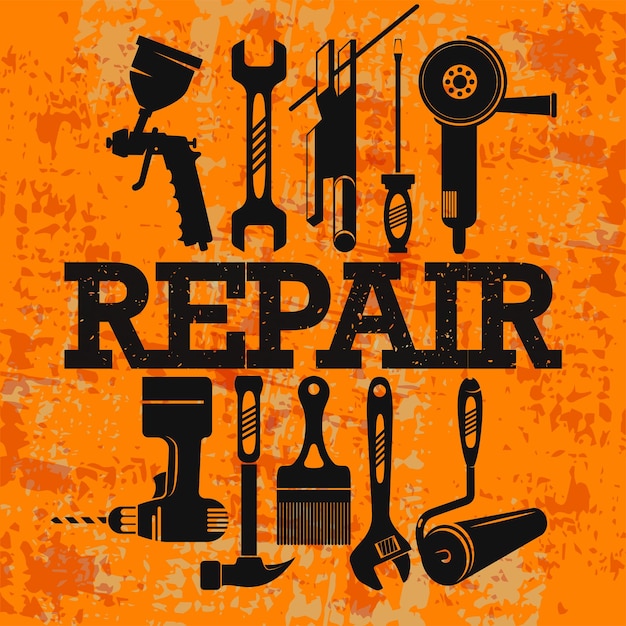 Vector reparatie- en onderhoudssymboolreparatietool