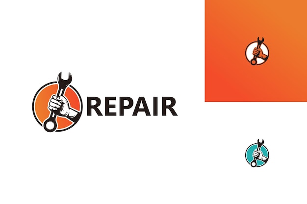 Reparatie logo template design vector, embleem, ontwerpconcept, creatief symbool, pictogram