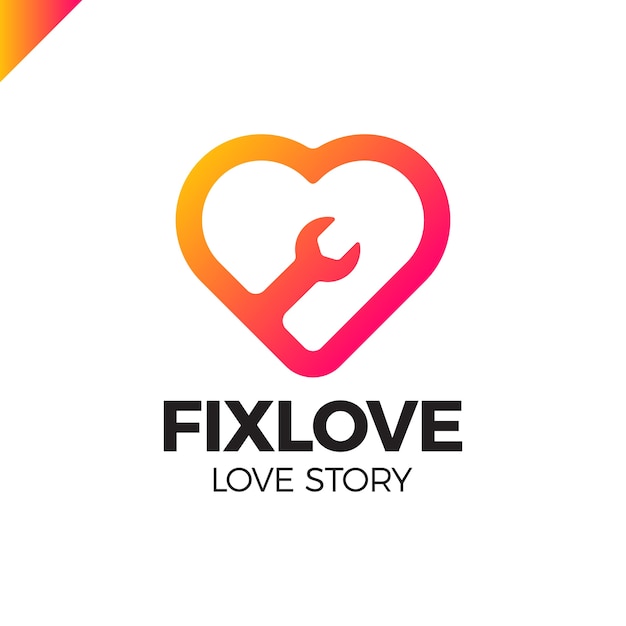 Reparatie Love Logo Design Element