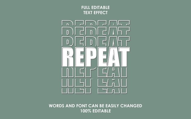 Repeat text effect