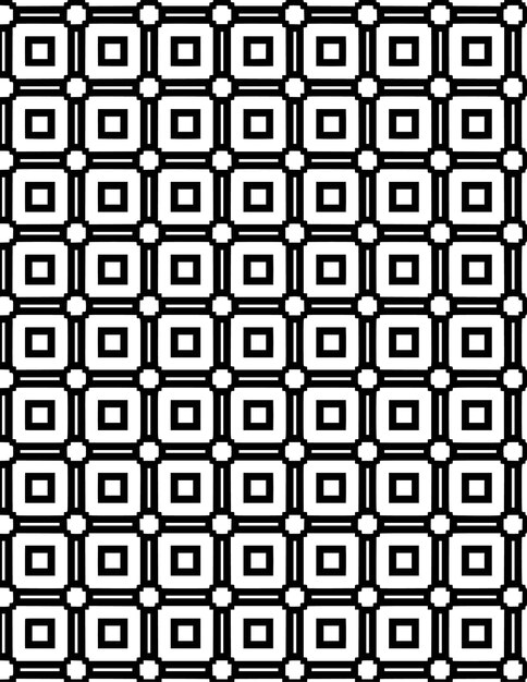 Repeated Geometric Pattern Illustration Black and White