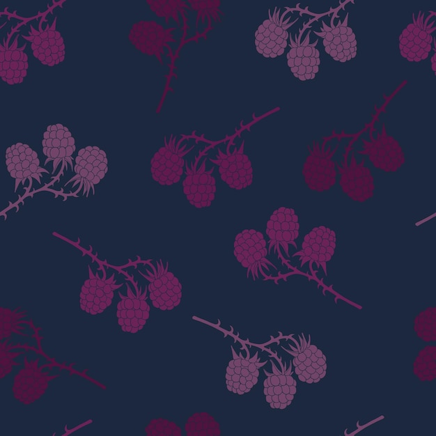 Repeating blackberries background