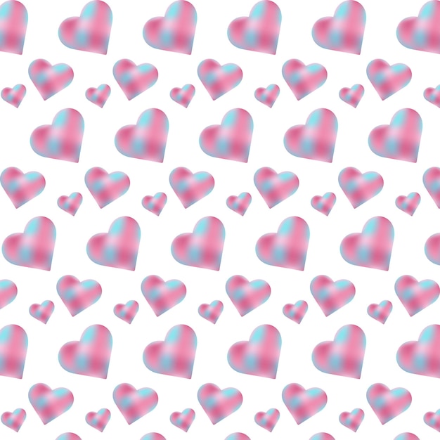 Repeating pattern of gradient hearts
