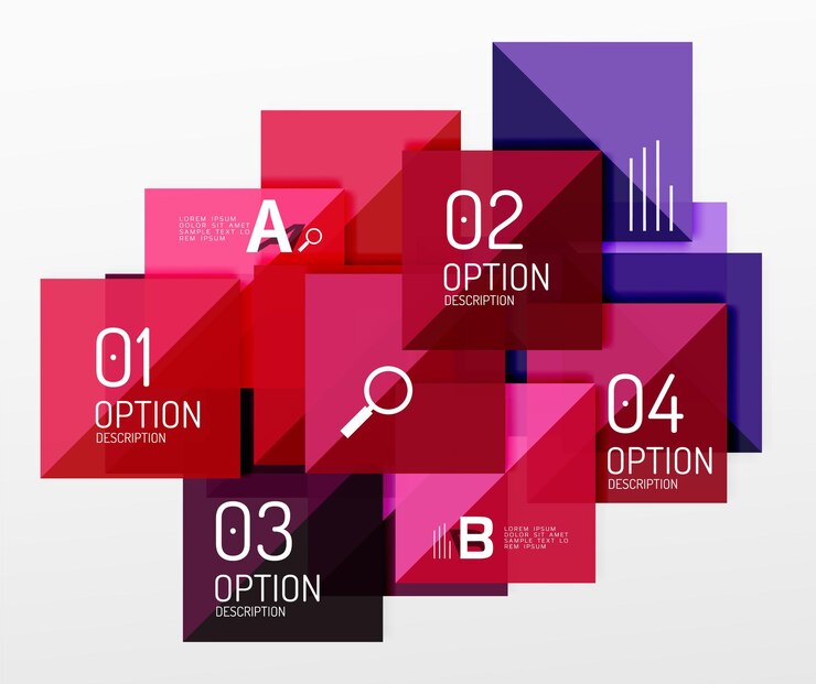 Vector repetition of overlapping color squares geometric modern background