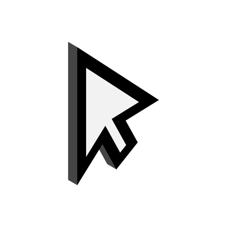 Vector replacement cursor icon in isometric 3d style isolated on white background