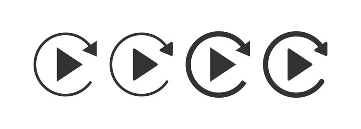 Vector メディア ライン アイコン ベクトル イラスト デザインのビデオ映画を再生します。