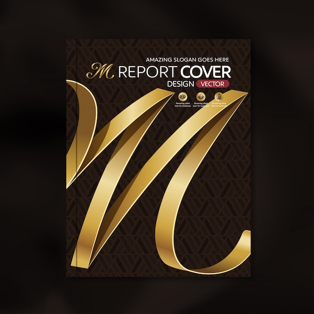 Report cover template illustration