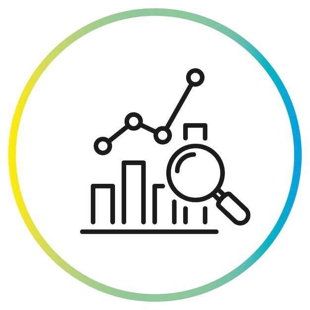 Vector report icon analytics data