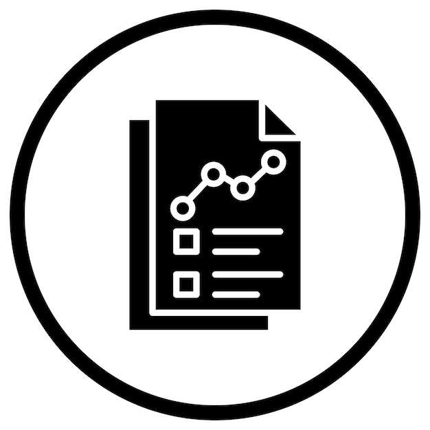 Иллюстрация дизайна векторной иконы отчета