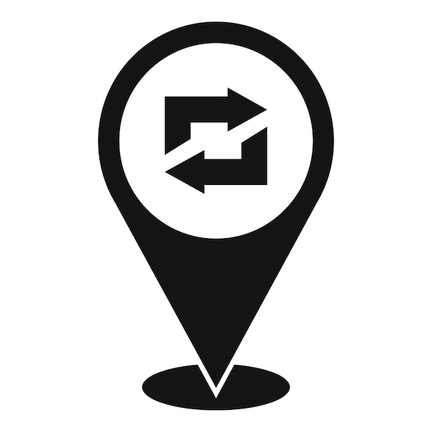 Repost location icon simple vector report chart data document