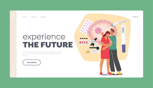 Reproductive Health Landing Page Template Unhappy Couple Pondering Artificial Insemination As A Solution