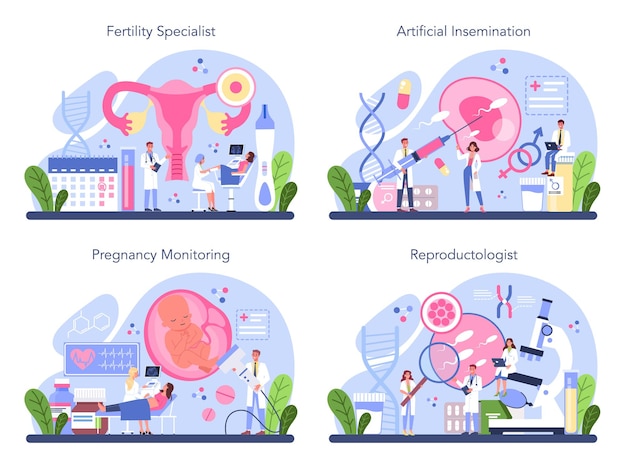 Reproductology and reproductive health set.