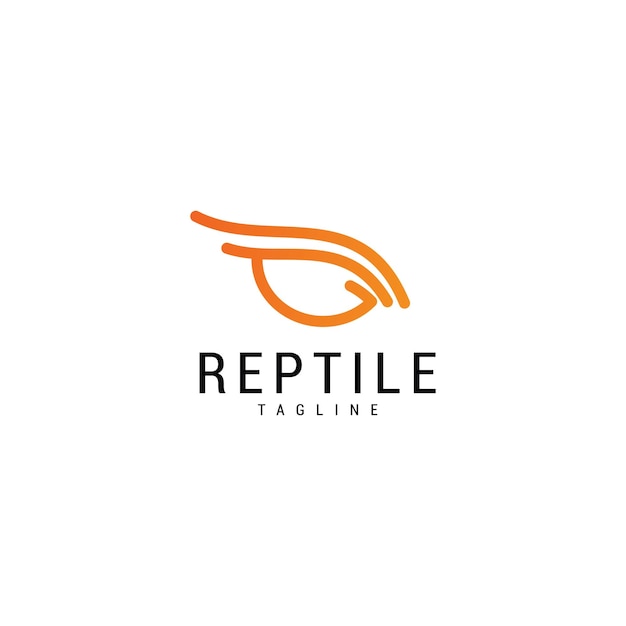 Reptiel oog logo pictogram ontwerp sjabloon platte vectorillustratie Premium Vector