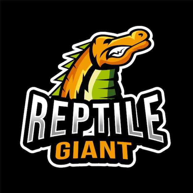 Reptielen gigantische Esport Logo sjabloon