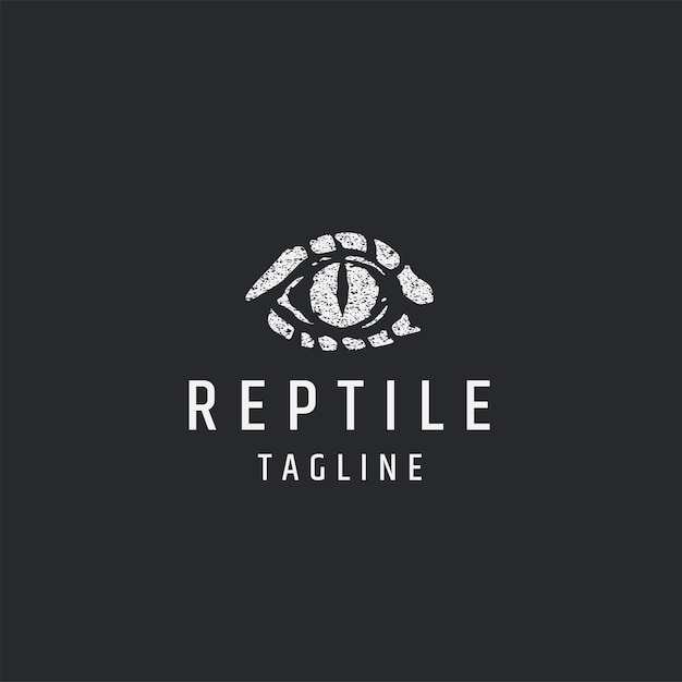 Reptile eye logo icon design template flat vector illustration