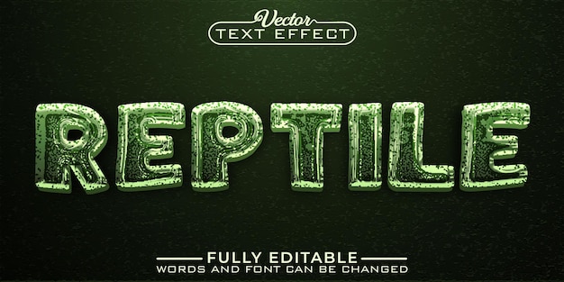 Reptile Skin Vector Editable Text Effect Template