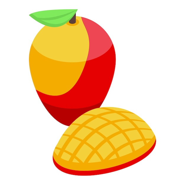 Vector republic chad mango fruit icon isometric vector travel food africa travel