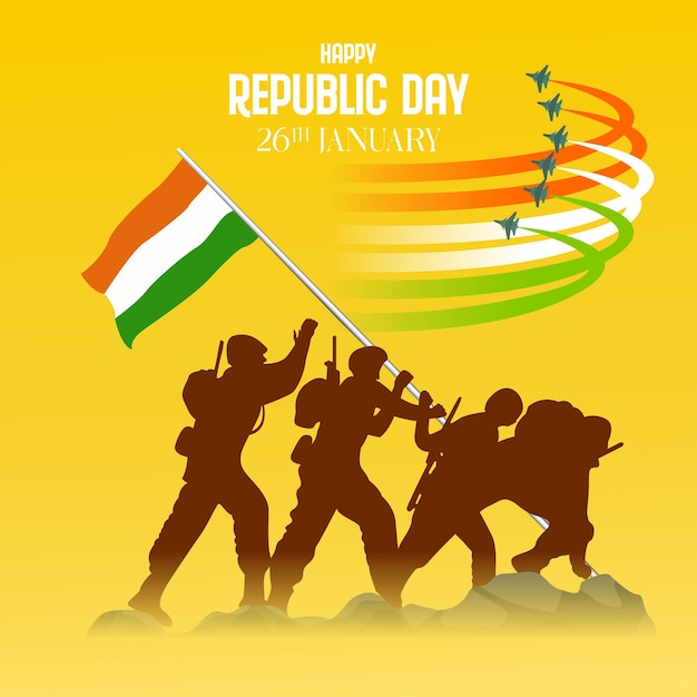 Vector republic day creative illustration india