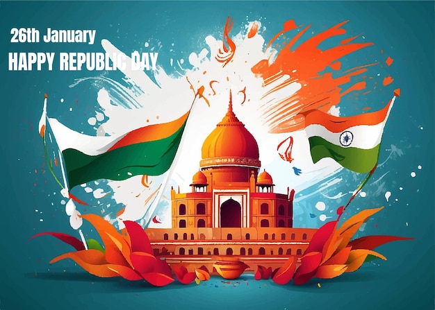 Vector republic day of india social media banner template