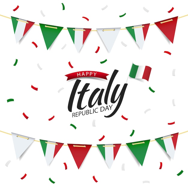 Vector republic day italy background