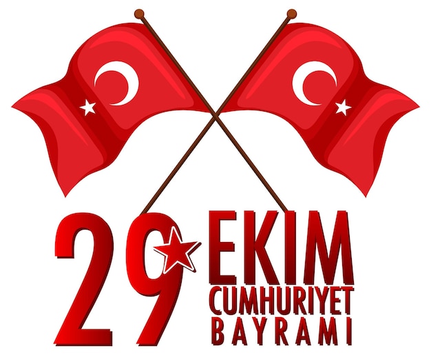 Republic Day of Turkey text design