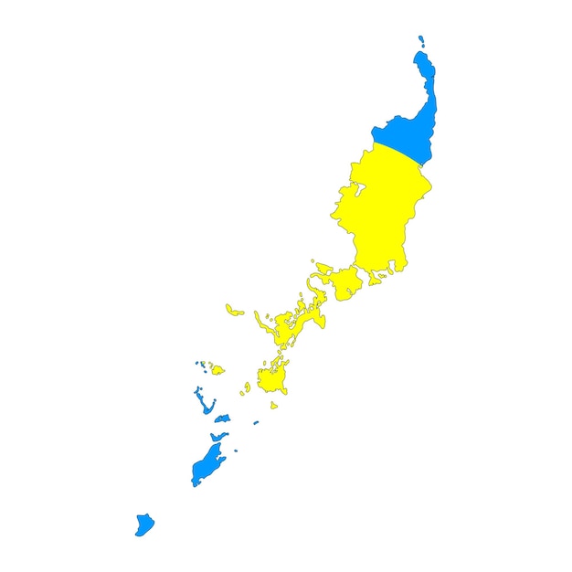 独立記念日や選挙のためのパラオ共和国旗のシンプルなイラスト