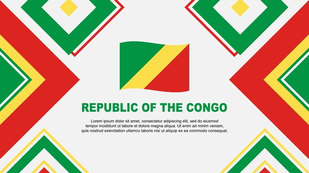 Вектор Флаг республики конго абстрактный шаблон дизайна фона день независимости республики конго баннер обои векторная иллюстрация день независимости республики конго
