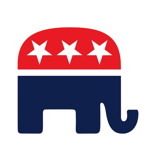 Vector republican party logo vector illustration