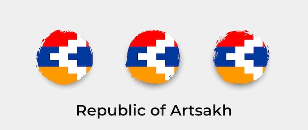 Republiek Artsakh vlag grunge bubbels pictogram vectorillustratie