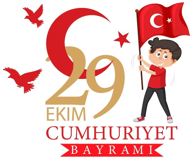 Republiek dag van Turkije tekstontwerp