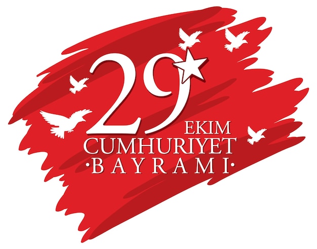 Republiek dag van Turkije tekstontwerp