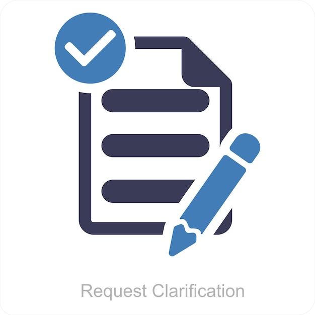 Vector request clarification and choose icon concept