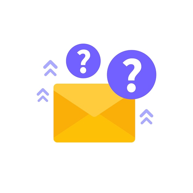 Vector request mail icon flat vector