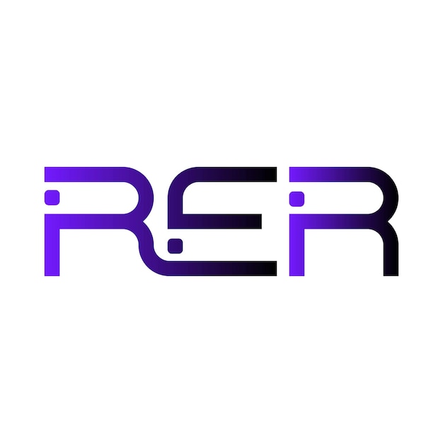 Логотип RER абстрактная типография простой современный минимальный векторный дизайн