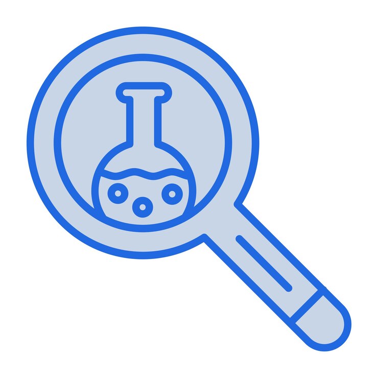 Vector research blue tone illustration