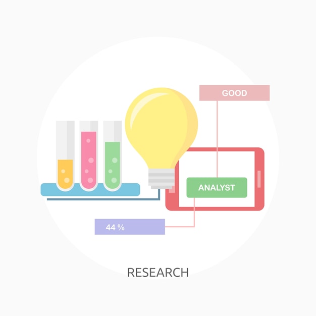 Vector research conceptual banner