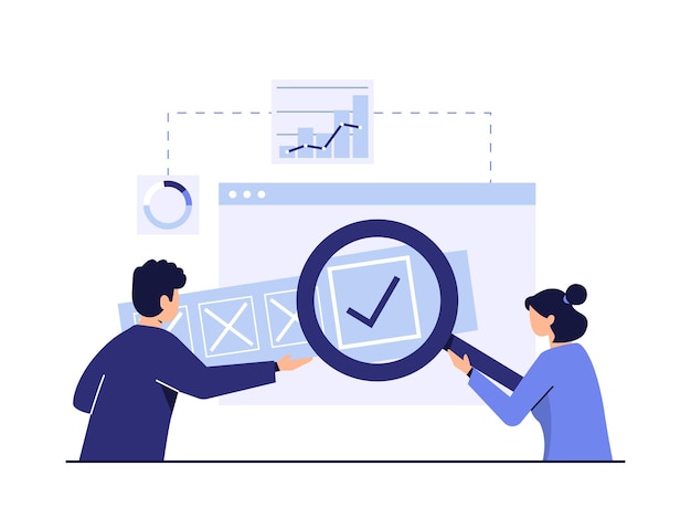 Research and Data Analysis Vector Illustration