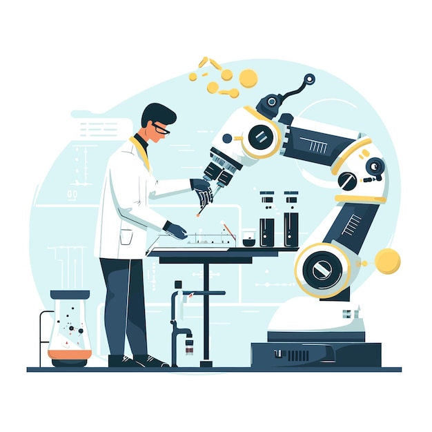 Vector research lab biochemical engineering