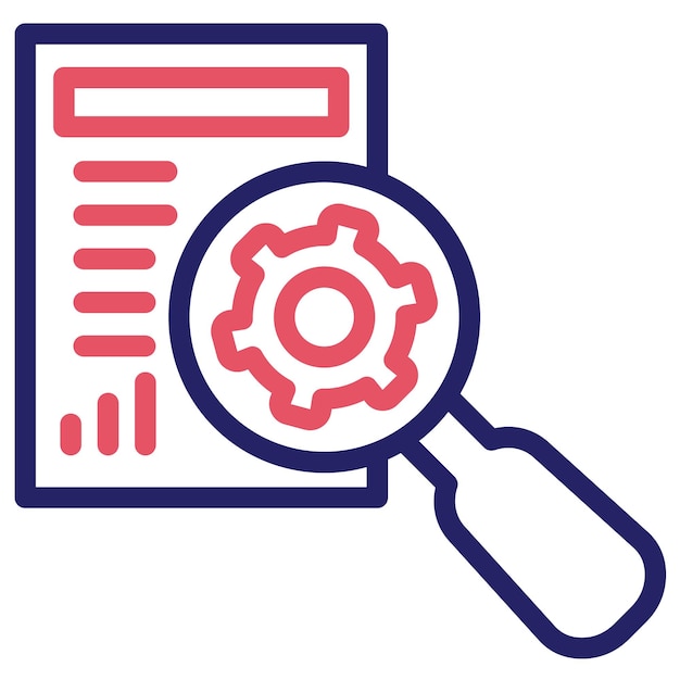 Research Process vector icon illustration of Data Analytics iconset