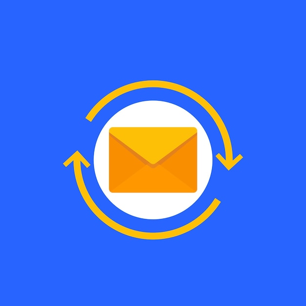 Vector resend mail icon, flat vector