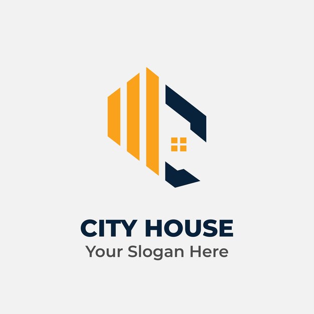 Residence City House Company Vector Logo Template